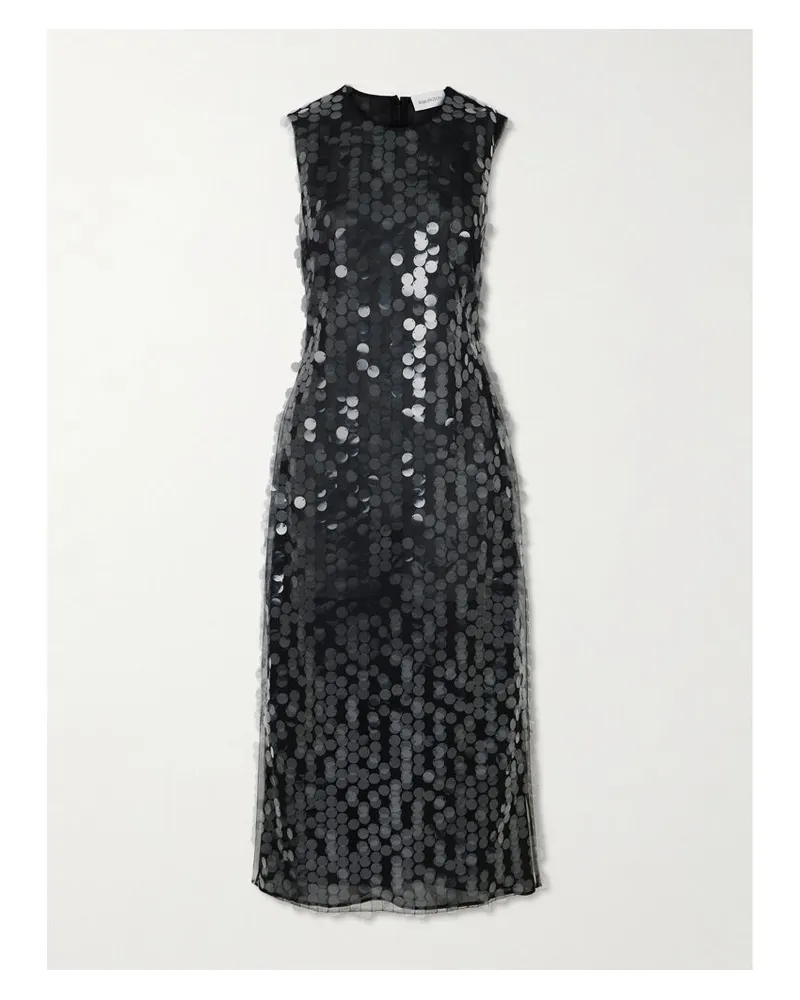 16ARLINGTON Tovia Midikleid Aus Tüll Mit Pailletten - Schwarz Schwarz