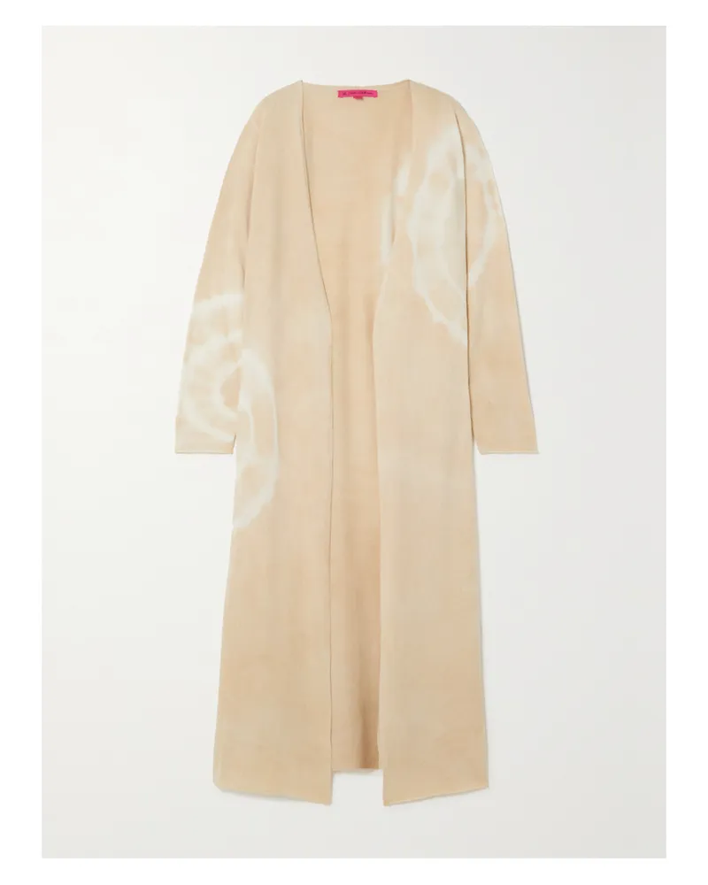 The Elder Statesman Spiral City Cardigan Aus Einer Merinowoll-kaschmirmischung Mit Batikmuster - Neutral Neutral