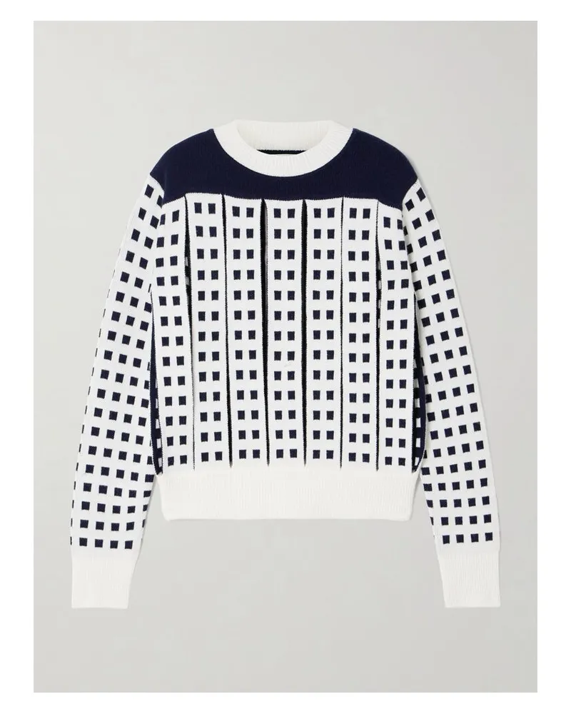 J.W.Anderson Pullover Aus Jacquard-strick Mit Cut-outs - Weiß Weiß