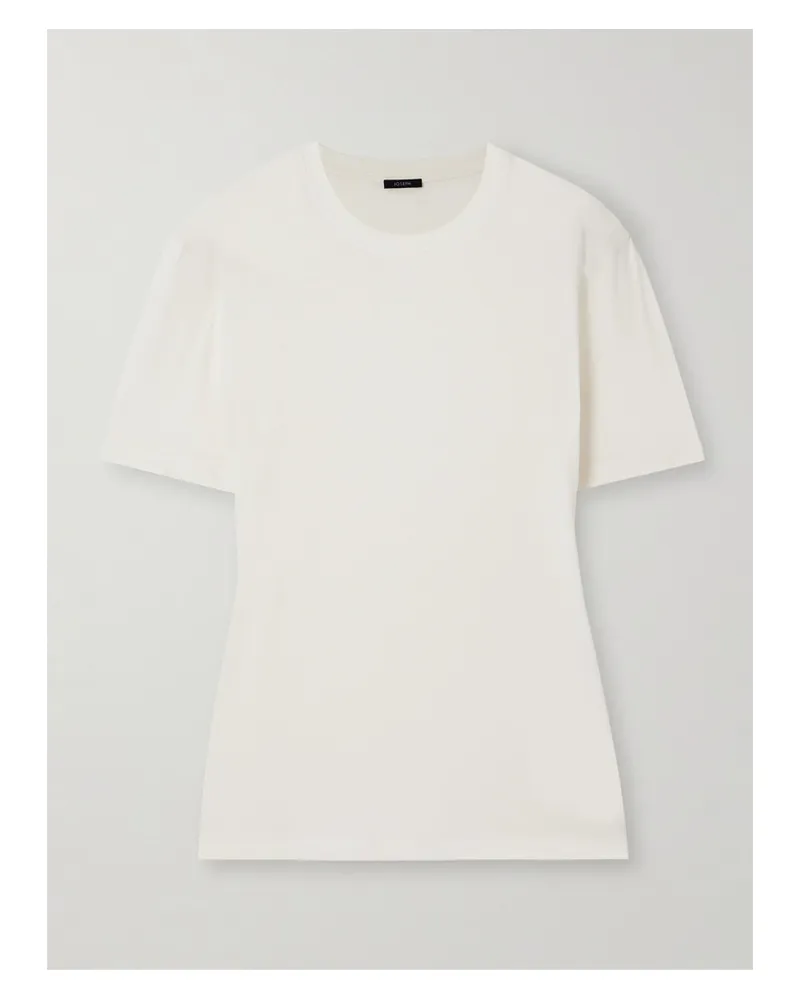 Joseph T-shirt Aus Jersey Aus Einer Baumwoll-seidenmischung - Weiß Weiß