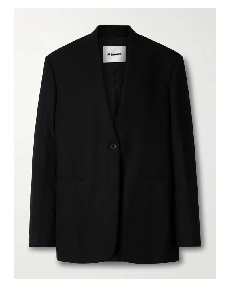 Jil Sander Blazer aus Woll-crêpe Schwarz