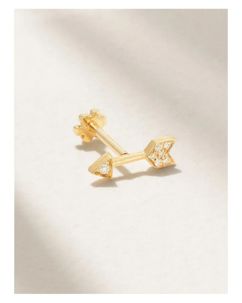 Maria Tash Arrow Ohrstecker Aus 18 Karat Gold Mit Diamanten Gold
