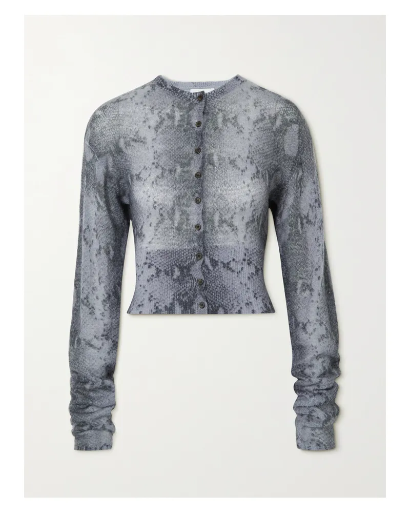 16ARLINGTON Endora Cardigan Aus Strick Mit Schlangenmuster - Blau Blau