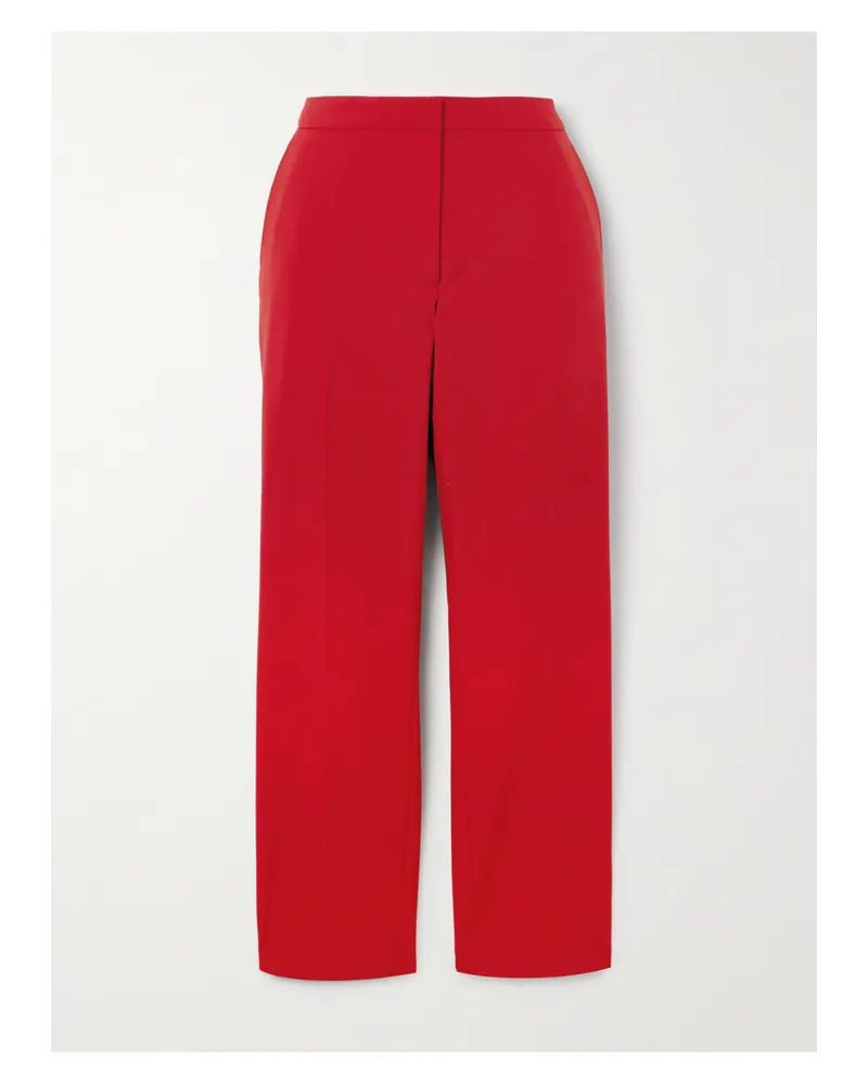 Dries van Noten Hose Mit Geradem Bein Aus Wolle - Rot Rot
