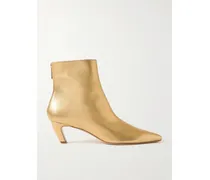 Clayton Ankle Boots Aus Metallic-leder - Gold