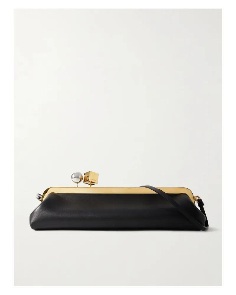 Jacquemus Le Salon Clutch Aus Leder - Schwarz Schwarz
