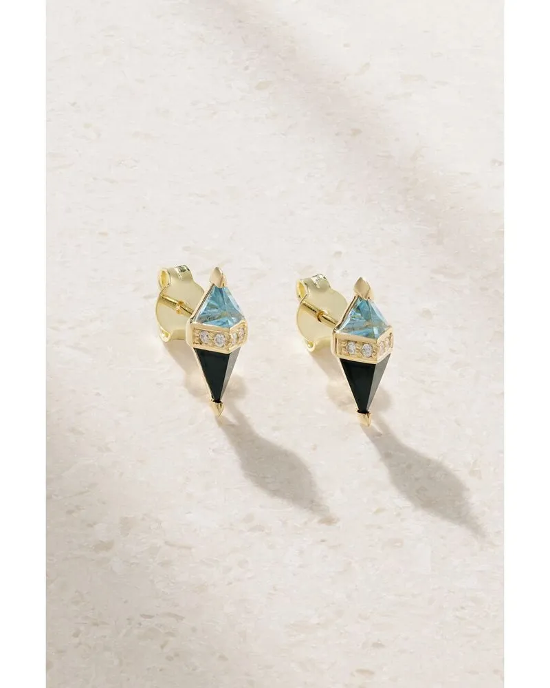 Sorellina Pietra Ohrstecker Aus 18 Karat Gold Mit Mehreren Steinen Gold