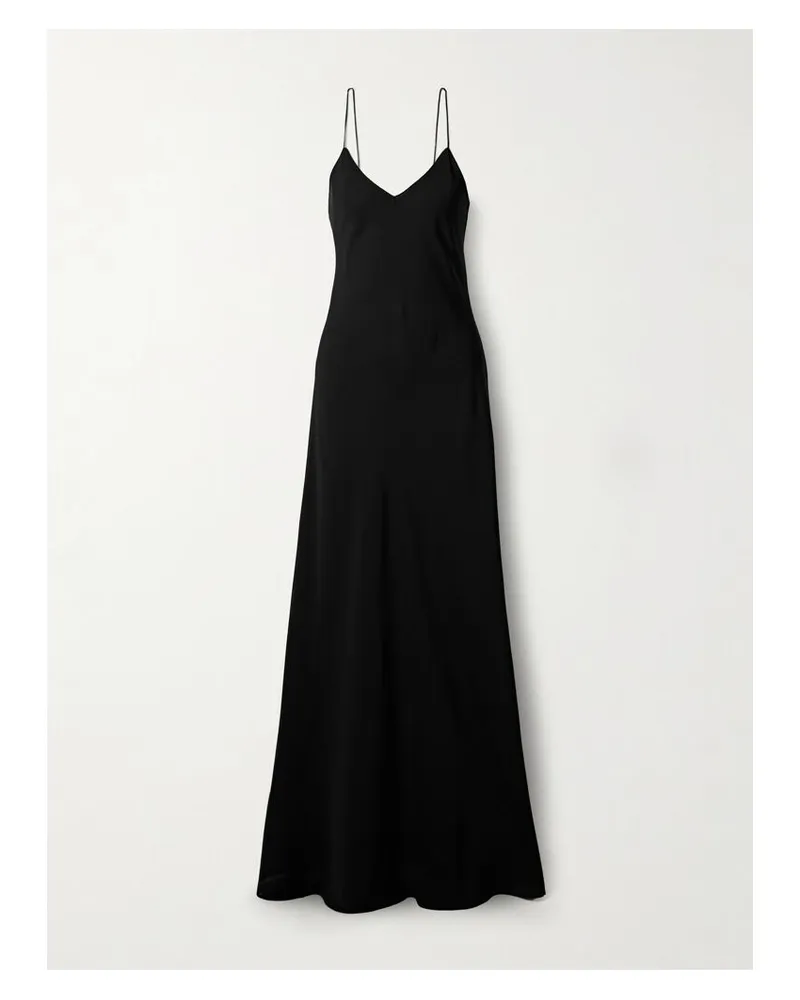 The Row Kolann Robe Aus Crêpe De Chine Aus Seide - Schwarz Schwarz