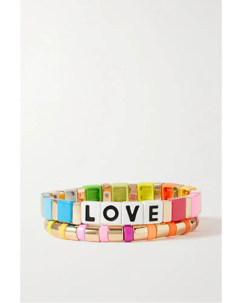 Roxanne Assoulin Love Rainbow Set aus Zwei Armbändern Mehrfarbig