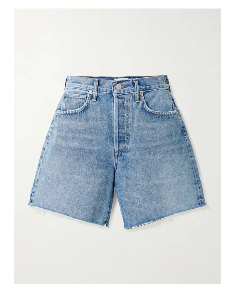 Citizens of humanity Marlow Frayed Denim Shorts - Blue Blue