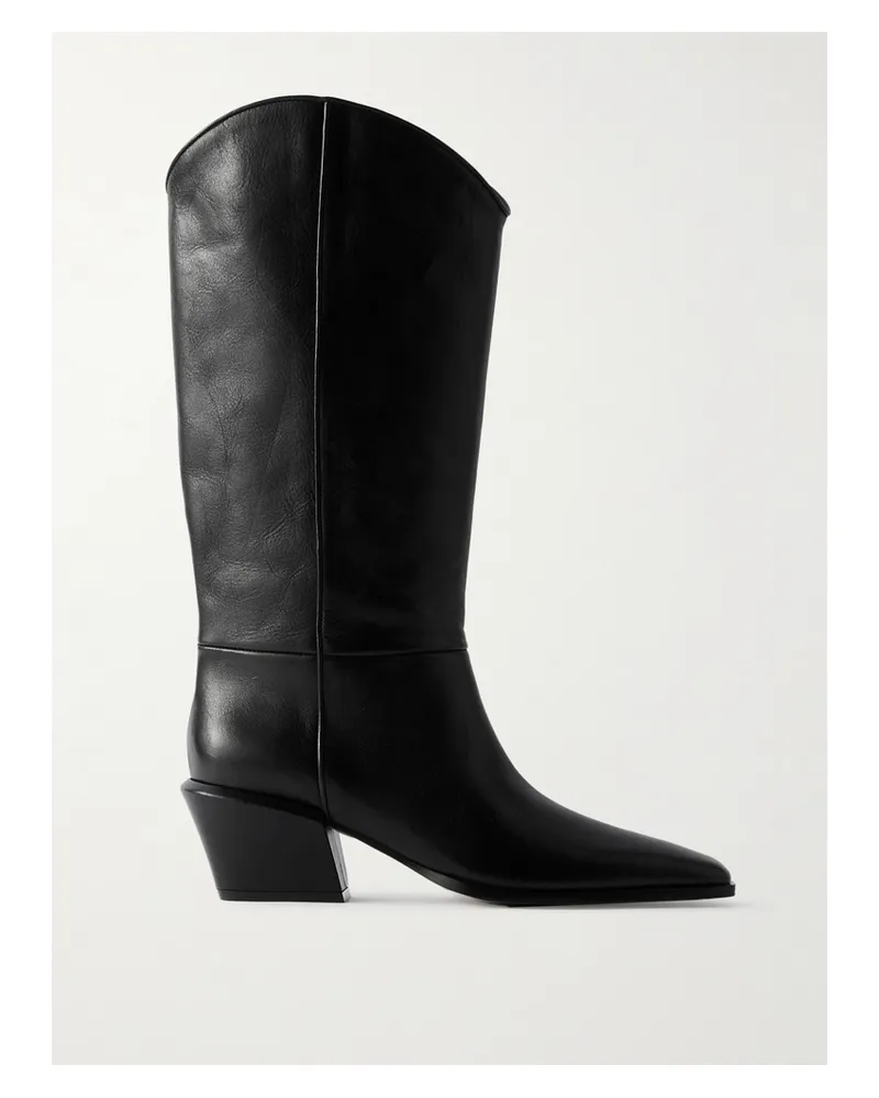 Paris Texas Bettina Cowboystiefel Aus Leder - Schwarz Schwarz