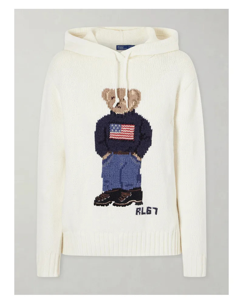 Ralph Lauren Cotton And Linen-blend Hoodie - Cream Cream