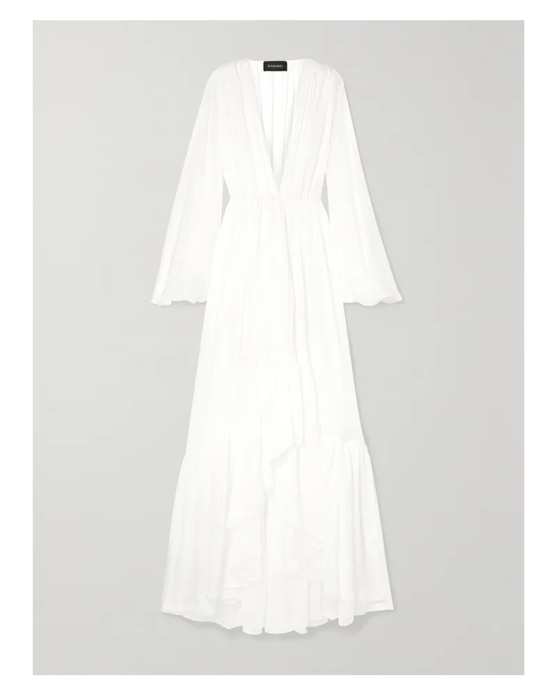 RASARIO Mantel Aus Seidenchiffon Mit Raffungen - Elfenbein Elfenbein