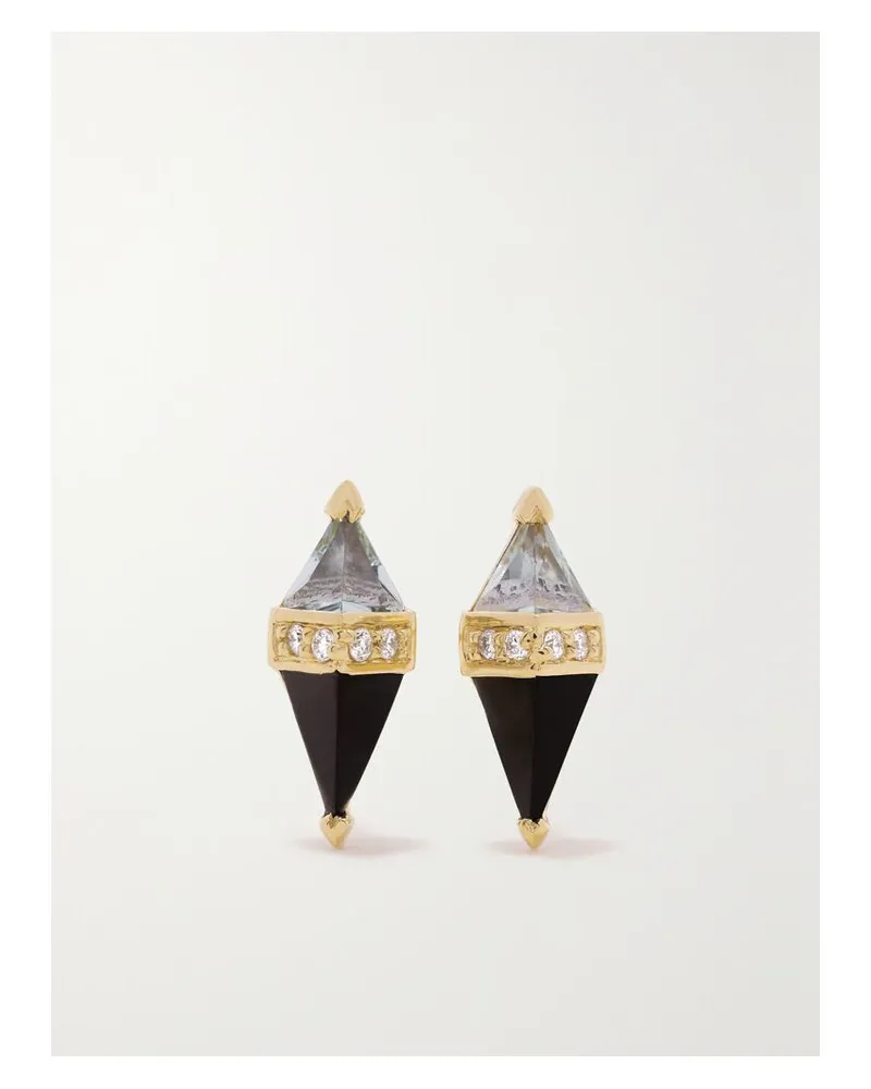 Sorellina Pietra Ohrstecker Aus 18 Karat Gold Mit Mehreren Steinen Gold