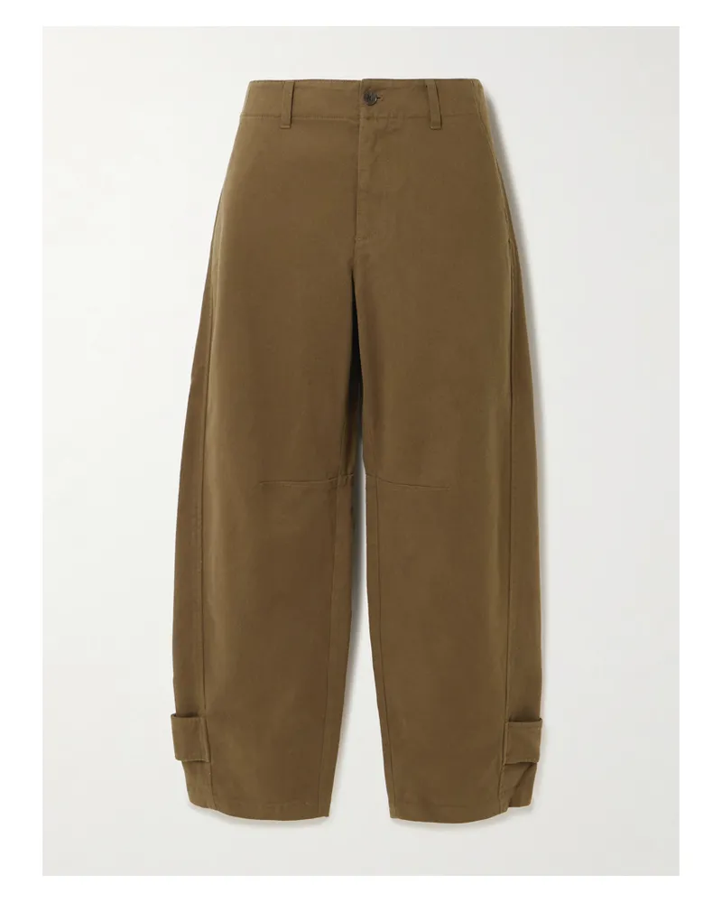 Frame Denim The Twisted Hose Aus Baumwoll-twill - Braun Braun