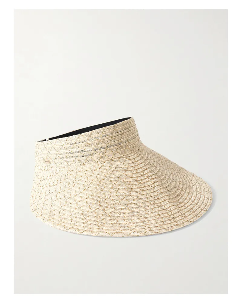 Eugenia Kim Trixie Metallic Hemp-blend Visor - Neutrals Neutrals