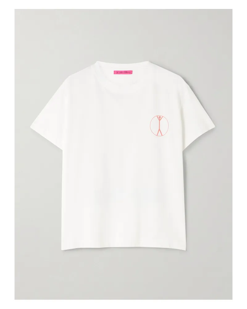 The Elder Statesman T-shirt Aus Jersey Aus Einer Baumwoll-kaschmirmischung Mit Prints - Weiß Weiß