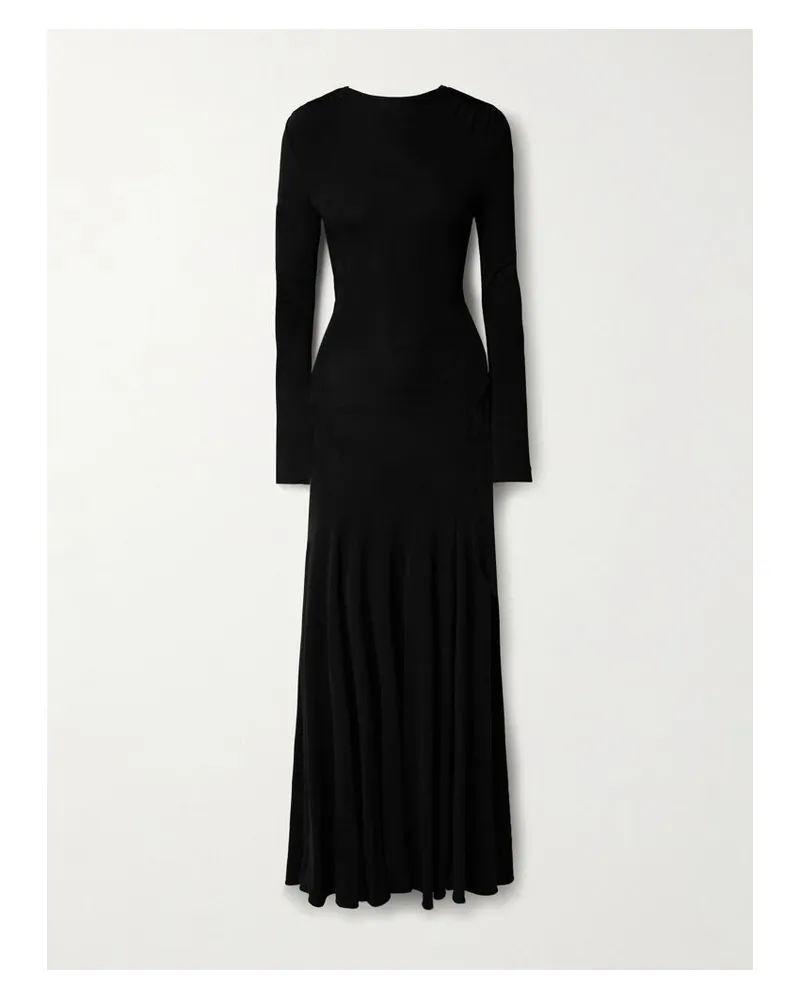 Christopher Esber Maico Rückenfreies Maxikleid Aus Stretch-jersey Mit Verzierungen - Schwarz Schwarz