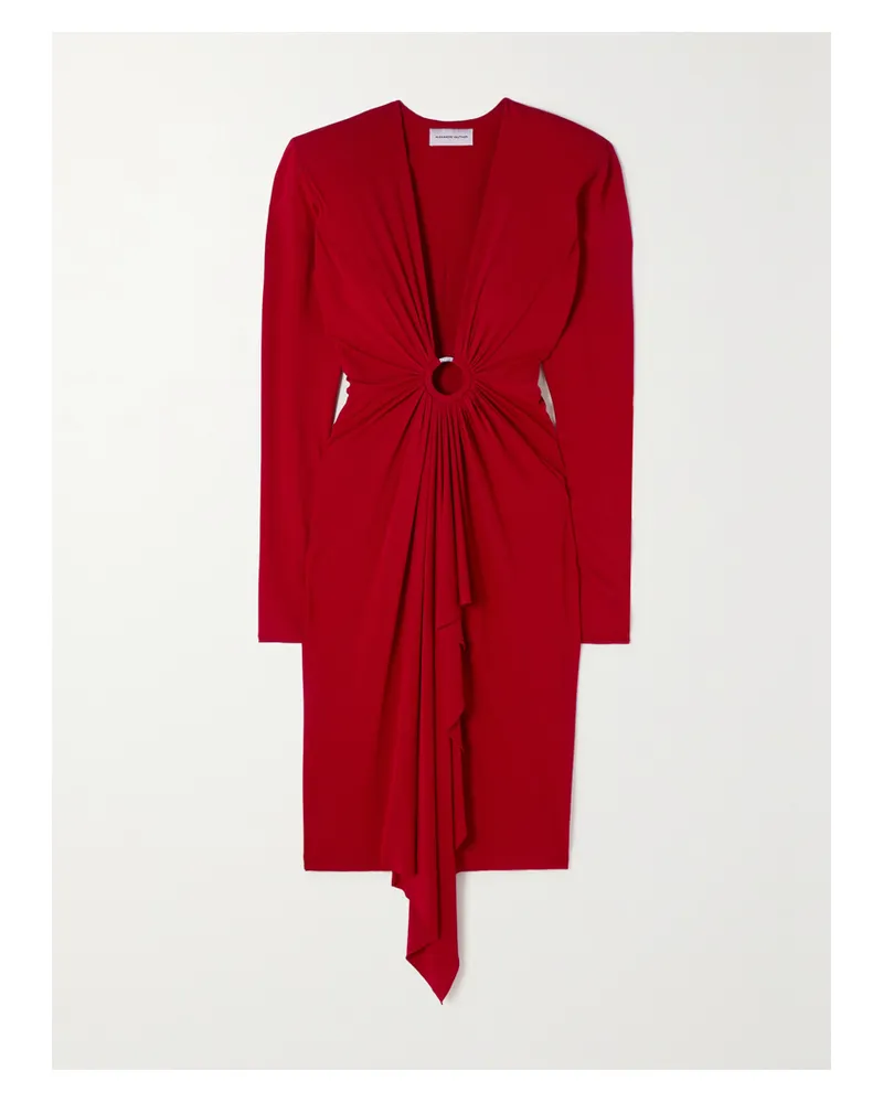 Alexandre Vauthier Kleid Aus Stretch-jersey Mit Raffungen Und Verzierung - Rot Rot