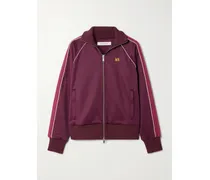 Mantra Jacke Aus Jersey Mit Strickbesätzen Und Stickereien - Burgunder