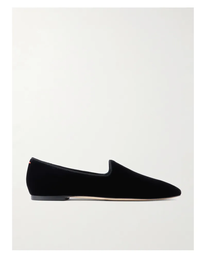 aeyde Vanna Velvet Loafers - Black Black