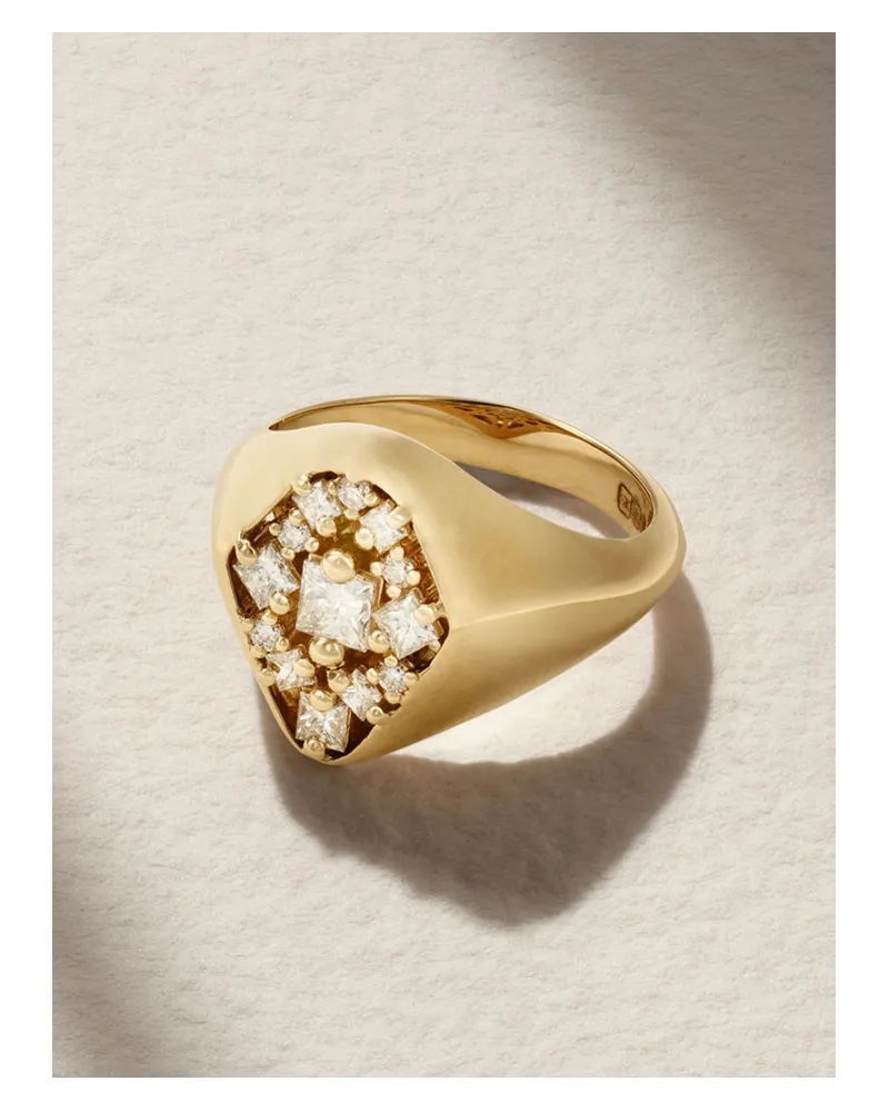 Suzanne Kalan Ring für den Kleinen Finger aus 18 Karat Gold