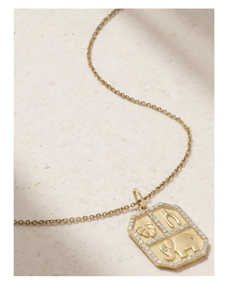 Sydney Evan Icon Kette Aus 14 Karat Gold Mit Diamanten Gold