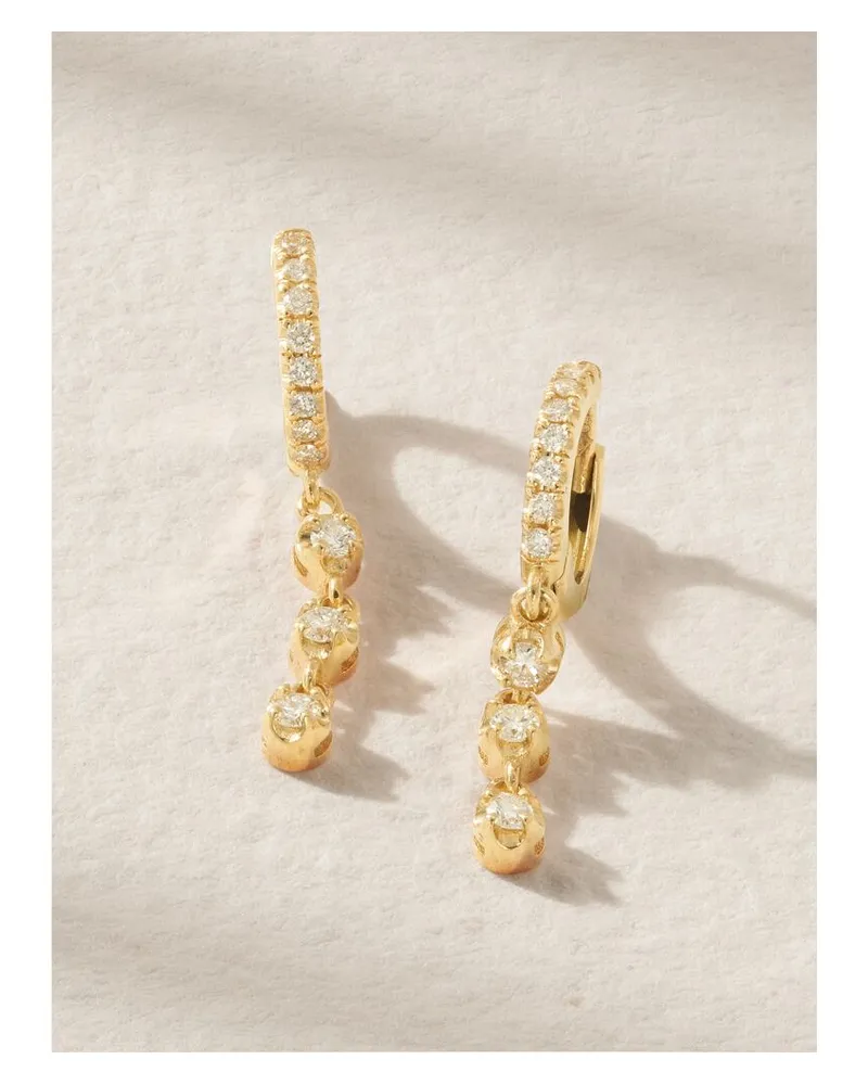 Jennifer Meyer Small Huggies Creolen Aus 18 Karat Gold Mit Diamanten Gold