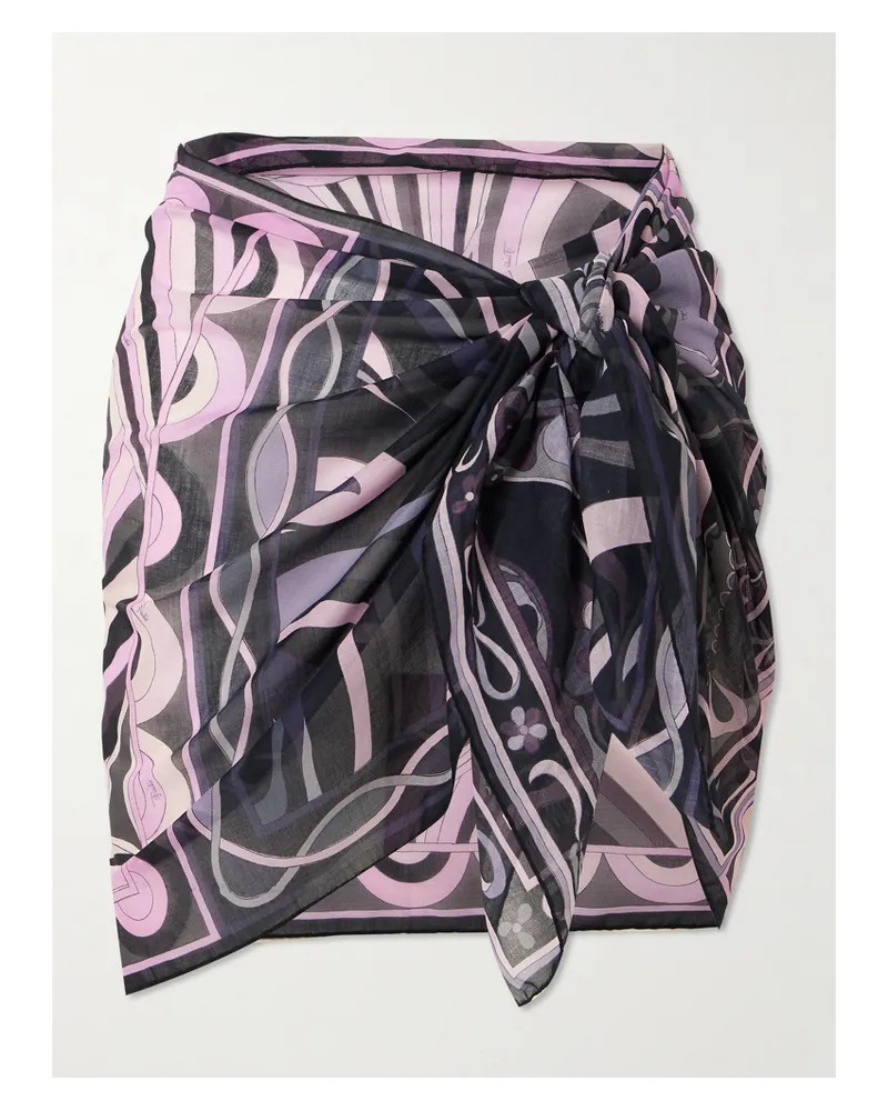 Emilio Pucci Pareo Aus Bedrucktem Baumwoll-voile - Mehrfarbig Mehrfarbig