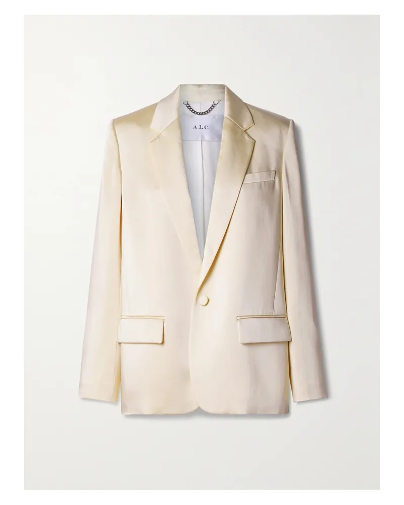 A.L.C. Axel Blazer Aus Glänzendem Crêpe - Wollweiß Wollweiß
