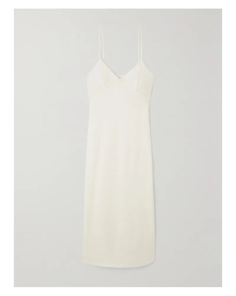 Chloé Midikleid Aus Einer Woll-kaschmirmischung - Wollweiß Wollweiß