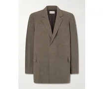 Devlin Oversized Wool Blazer - Brown