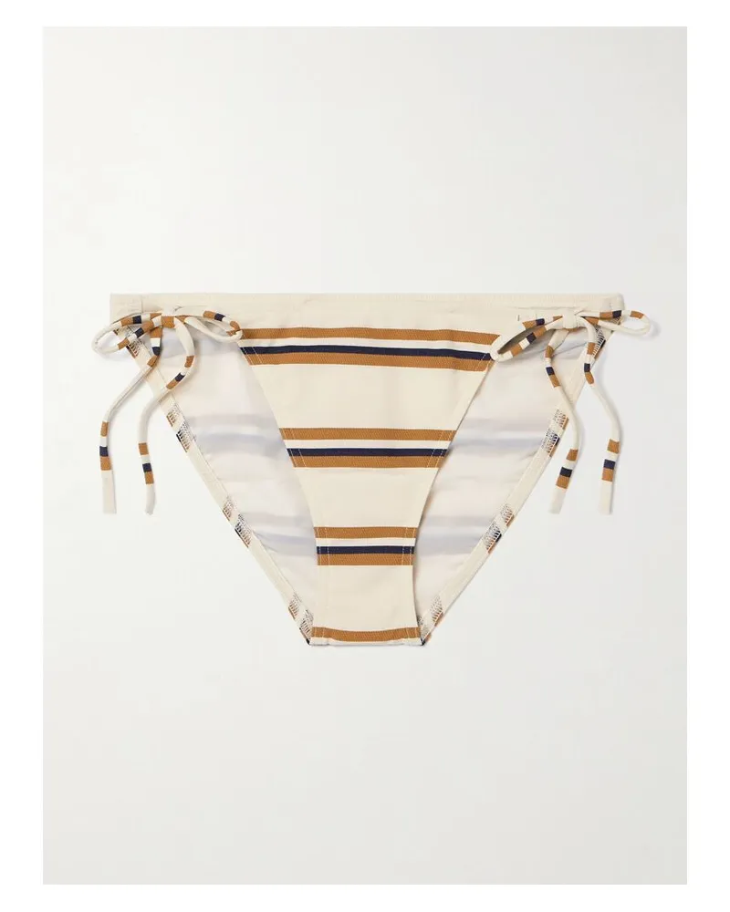 Eres Mariniere Navy Bikini-höschen Mit Streifen - Creme Creme