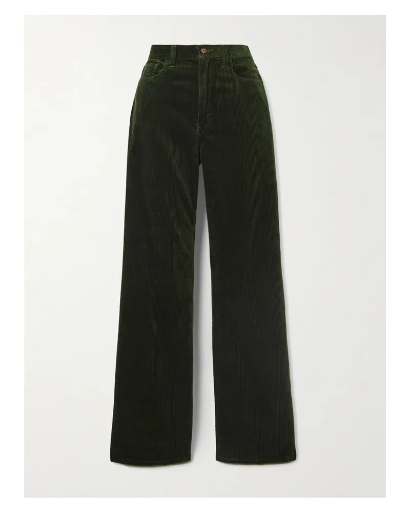Ralph Lauren Hose Mit Weitem Bein Aus Baumwollcord - Grün Grün