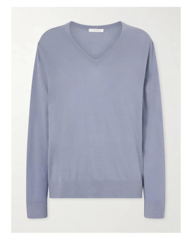 The Row Naius Wool Sweater - Blue Blue