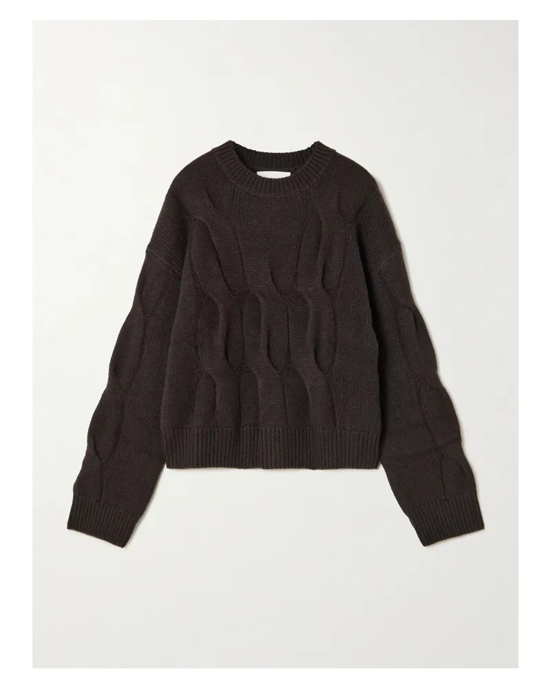 Lisa Yang Sammie Cable-knit Cashmere Sweater - Brown Brown