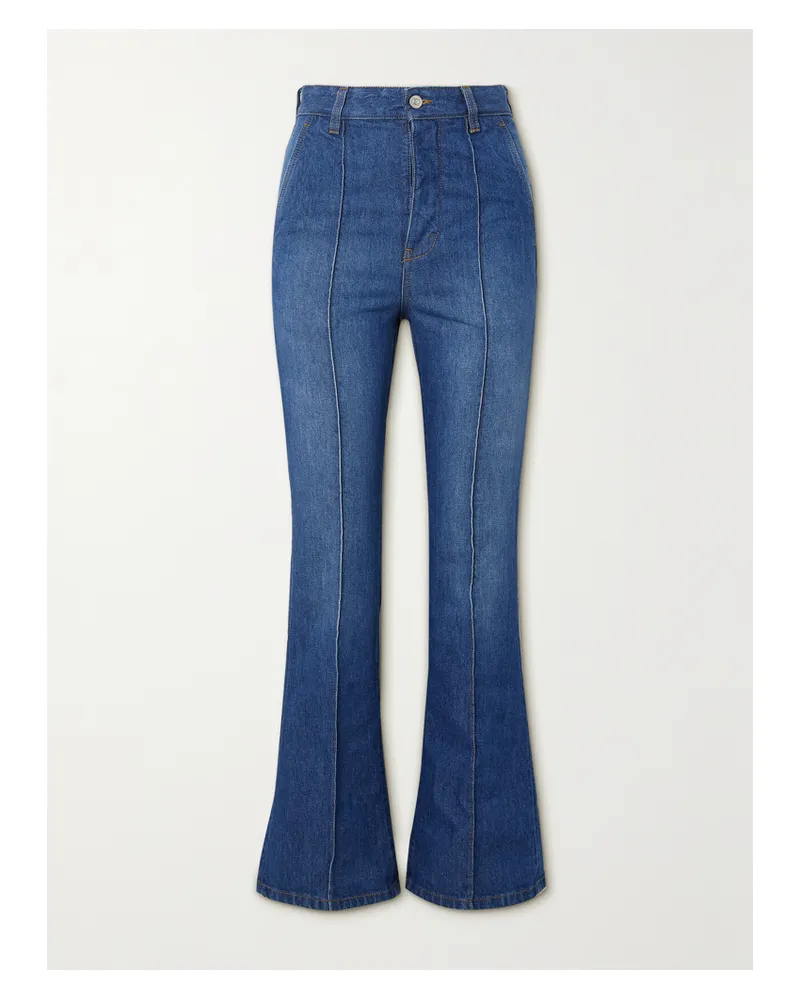 Victoria Beckham Brigitte Hoch Sitzende Schlagjeans - Blau Blau