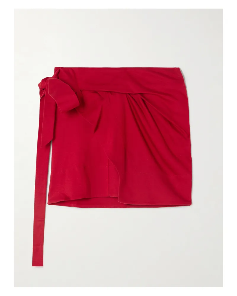 Isabel Marant Berenice Asymmetrischer Mini-wickelrock Aus Baumwoll-jersey - Rot Rot