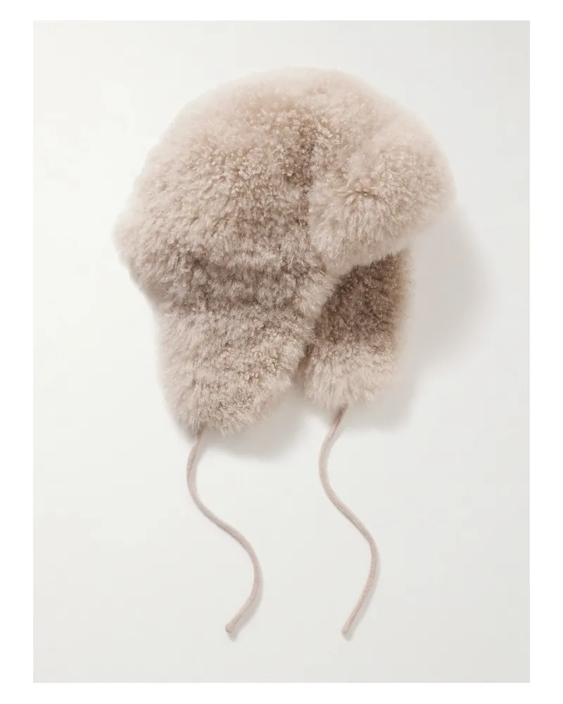 Yves Salomon Chapka Mütze Aus Shearling - Neutral Neutral
