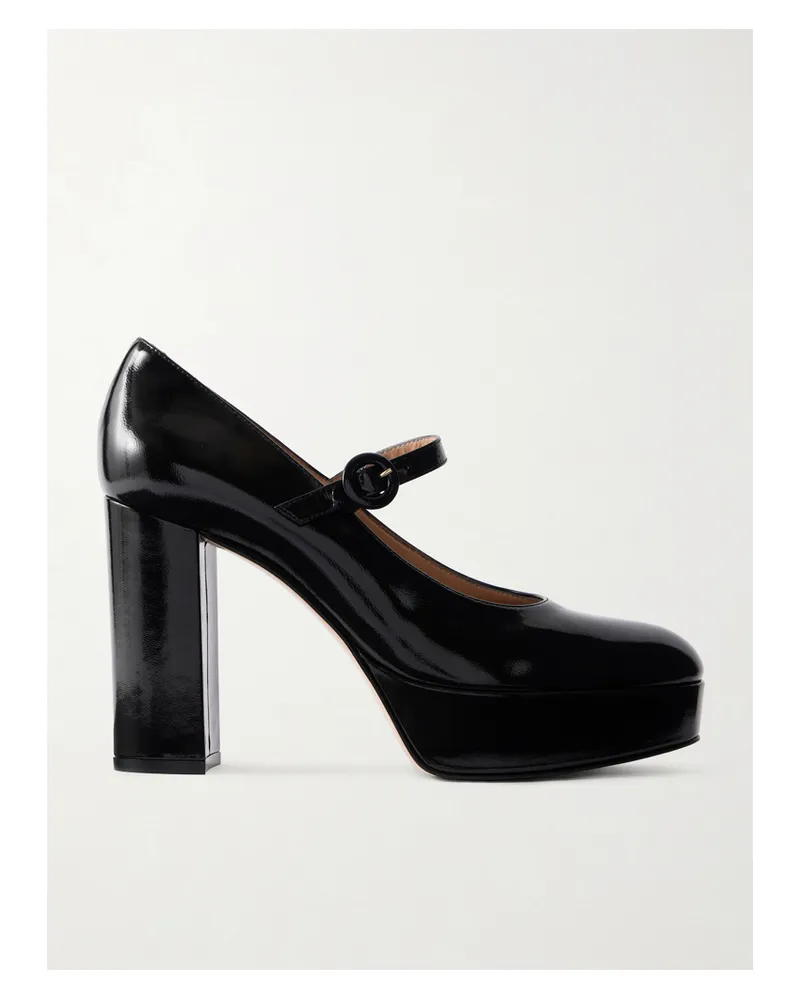 Gianvito Rossi 70 Patent-leather Mary Jane Pumps - Black Black
