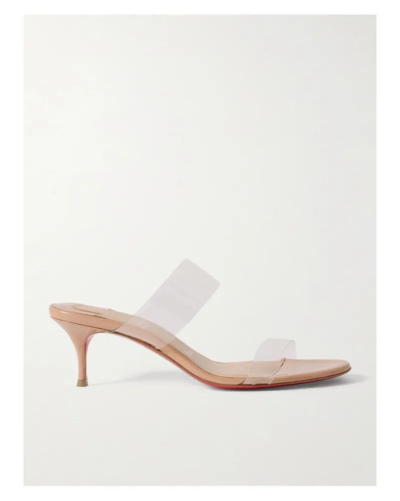 Christian Louboutin Just Nothing 55 Pvc Mules - Neutrals Neutrals