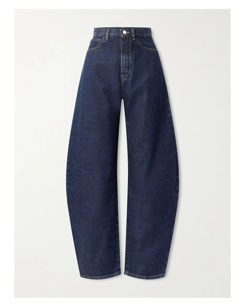 Alaïa High-rise Barrel-leg Jeans - Blue Blue
