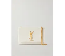 Kate Small Embossed-leather Shoulder Bag - Off-white
