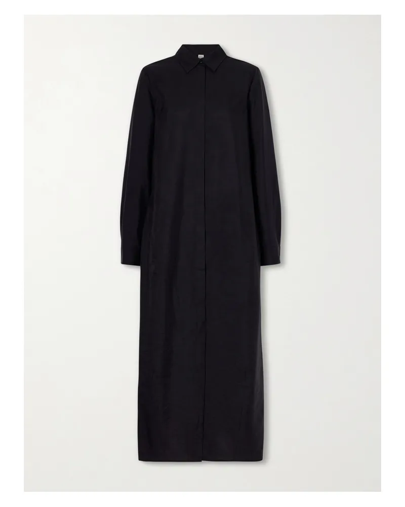 Totême Parachute Silk-blend Maxi Dress - Black Black
