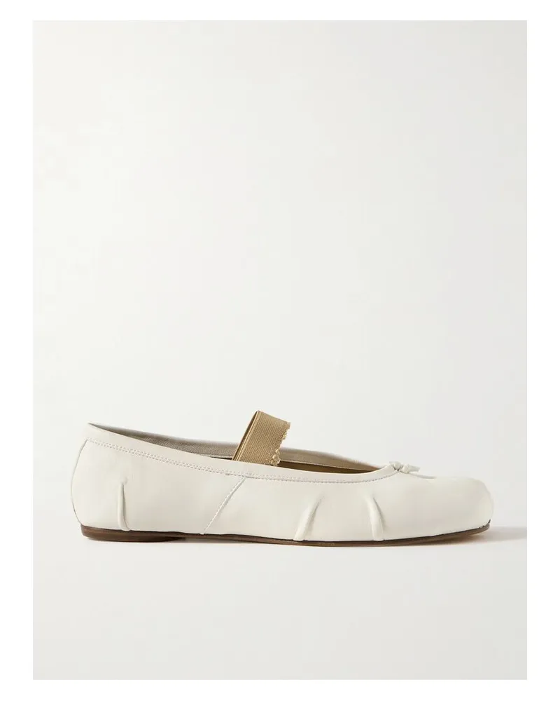 Maison Margiela Tabi Ballerinas Mit Geteilter Kappe Aus Leder - Elfenbein Elfenbein