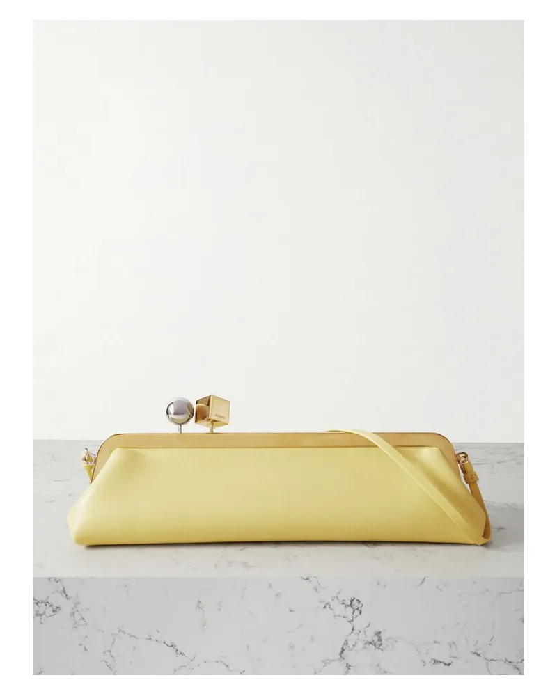 Jacquemus Le Salon Clutch Aus Leder - Gelb Gelb