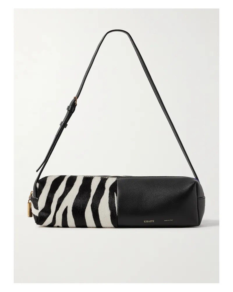 KHAITE Kye Zebra-print Calf Hair And Leather Shoulder Bag - Animal print Animal