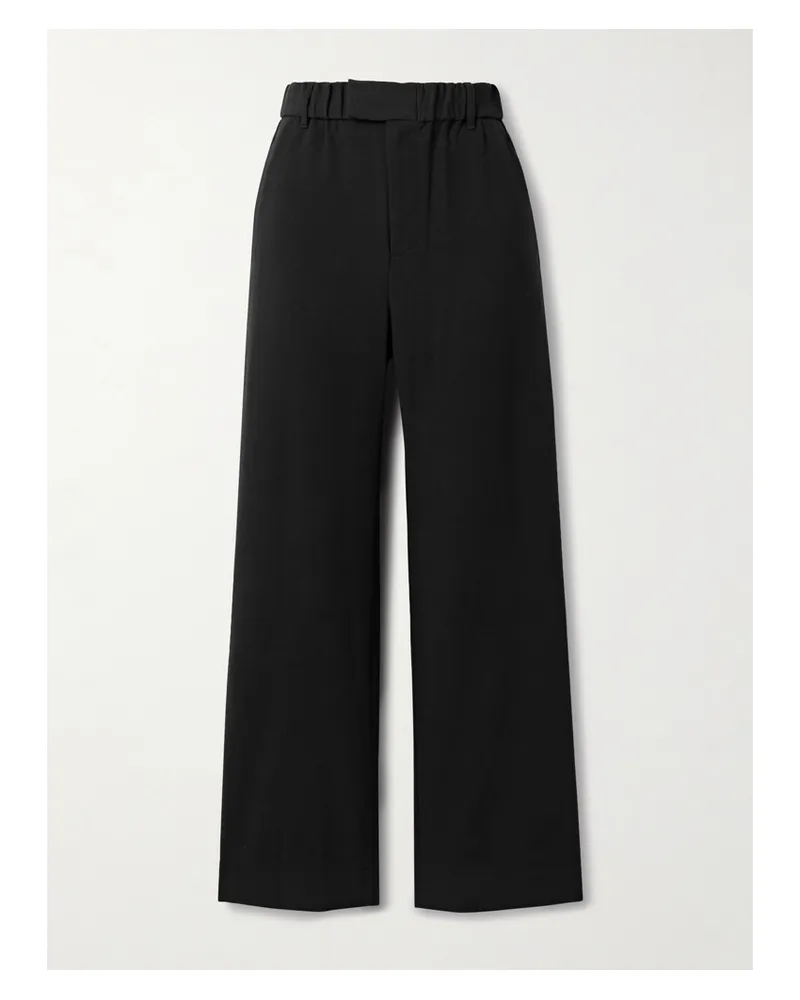 STAUD Jerome Hose Mit Geradem Bein Aus Crêpe - Schwarz Schwarz