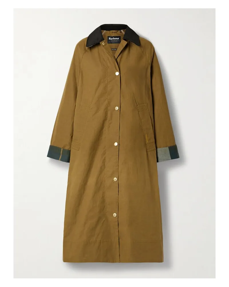 Barbour Ettie Mantel Aus Gewachster Baumwolle Mit Cordbesatz - Braun Braun