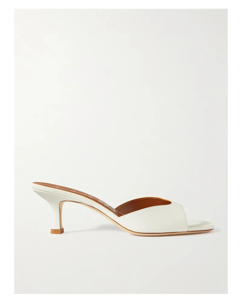 STAUD Brigitte Leather Mules - White White